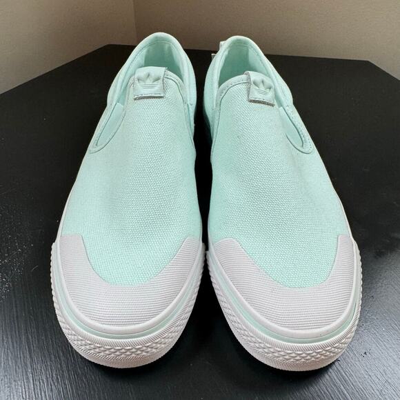 NWT Adidas Nizza Slip-on Cap Toe Canvas‎ Sneaker Aqua Blue Women’s 7.5 US - Picture 3 of 11
